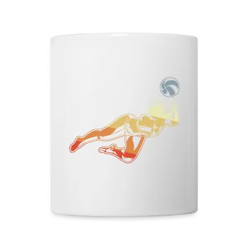 Volley-ball de plage Femme - Mug blanc - blanc - Devant
