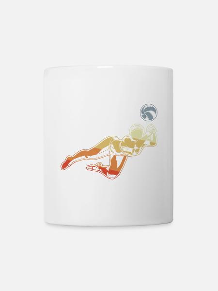 Beach Volleyball Frau - Tasse - Weiß