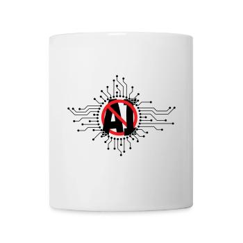 Arrêtez, n’utilisez pas l’intelligence artificielle, l’IA. - Mug blanc - blanc - Devant