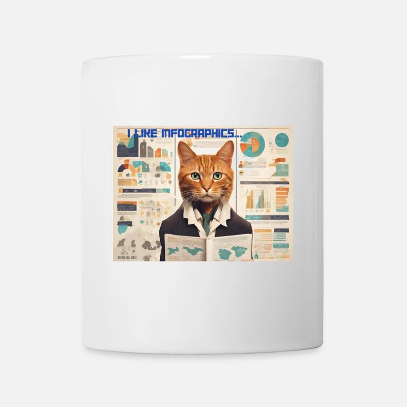 Feline Economist in Infographics - Mug - white