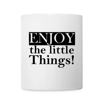 Enjoy little things Lettering - Mug - white - Front