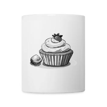 Cupcake Fraise - Mug blanc - blanc - Devant