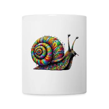Schnecke - Tasse - Weiß - Vorne