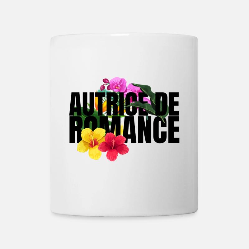 Autrice de romance Fleurs - Mug blanc - blanc