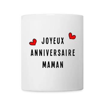 JOYEUX ANNIVERSAIRE MAMAN - Mug blanc - blanc - Devant