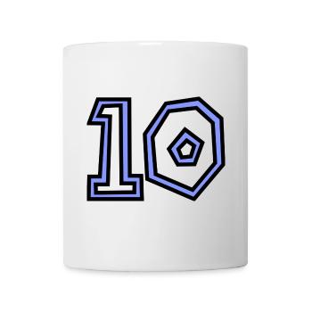 10. 10 ANS. 10e ANNIVERSAIRE. ANNIVERSAIRE 10 ANS. - Mug blanc - blanc - Devant