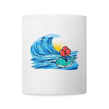 Wal Fisch Schwimmer Welle schwimmen - Tasse - Weiß - Vorne