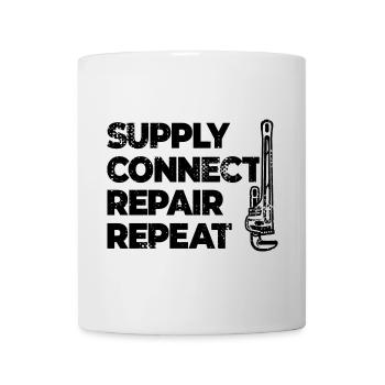 Motivation du plombier - Mug blanc - blanc - Devant