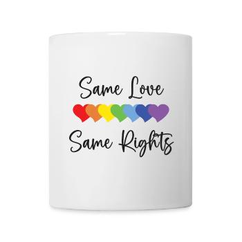 LGBTQ Pride Month - Gleiche Liebe, gleiche Rechte - Tasse - Weiß - Vorne
