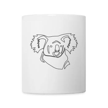 Koala Linienkunst - Tasse - Weiß - Vorne