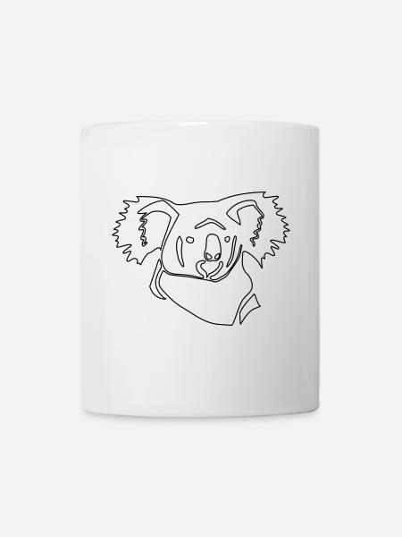 Koala Linienkunst - Tasse - Weiß