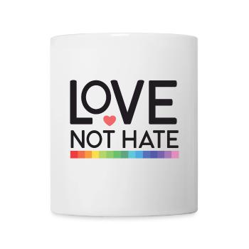 LGBT Pride Month - Liebe statt Hass - Tasse - Weiß - Vorne