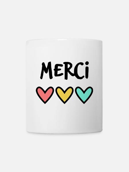 MERCI. MAÎTRESSE. MAÎTRE. MERCI MAÎTRESSE - Mug blanc - blanc