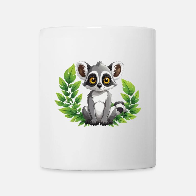 Lémurien à la campagne - Mug blanc - blanc
