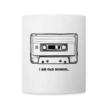 I AM OLD SCHOOL Tape - Tasse - Weiß - Vorne