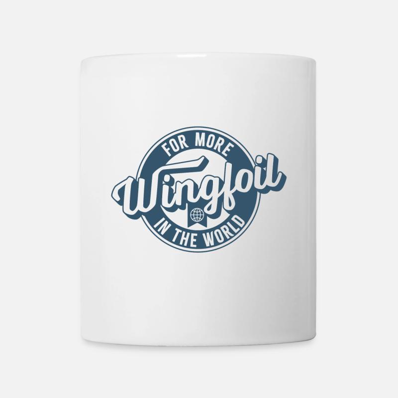 Plus de wingfoil dans le monde - Mug blanc - blanc