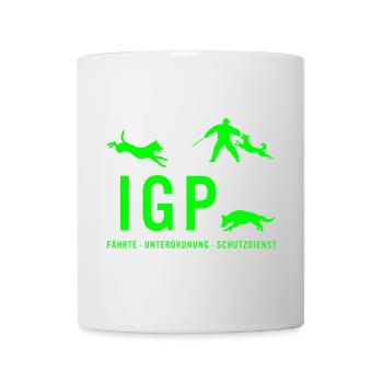 IGP Hundesport - Gruen - Tasse - Weiß - Vorne