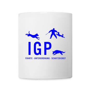 IGP Hundesport - Blau - Tasse - Weiß - Vorne