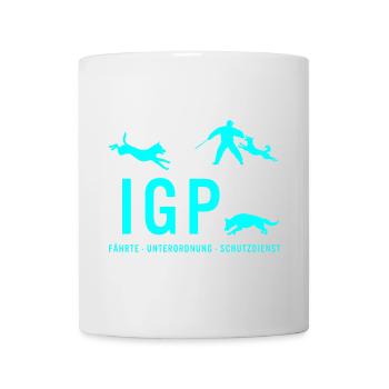IGP Hundesport - Türkis - Tasse - Weiß - Vorne