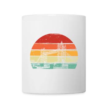 Retro Sonnenuntergang Kreis - Tasse - Weiß - Vorne