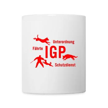 IGP Hundesport - rot - Tasse - Weiß - Vorne