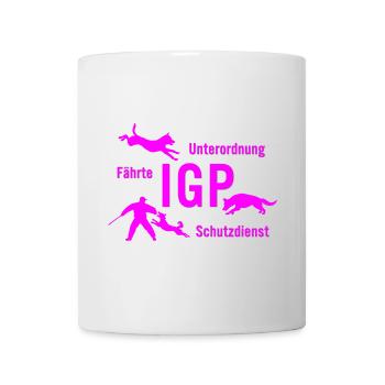 IGP Hundesport - pink - Tasse - Weiß - Vorne
