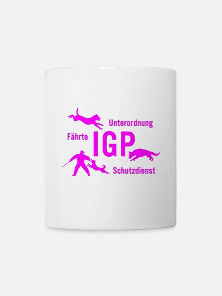 IGP Hundesport - pink - Tasse - Weiß