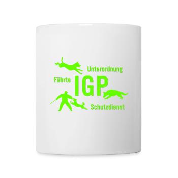 IGP Hundesport - grün - Tasse - Weiß - Vorne