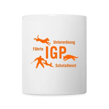 IGP Hundesport - orange - Tasse - Weiß - Vorne