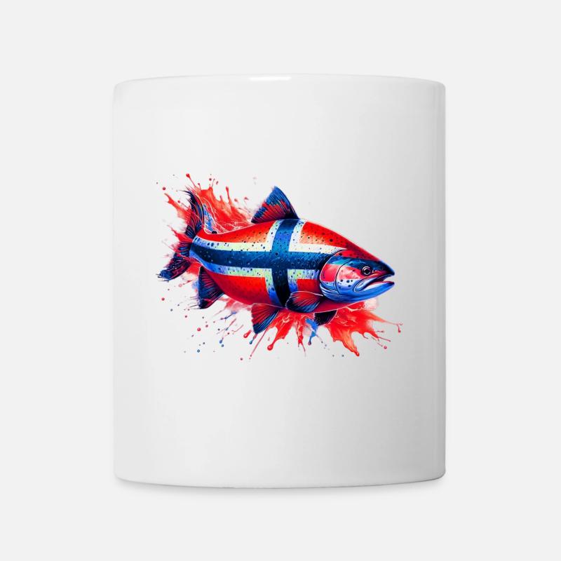 Saumon norvégien - Mug blanc - blanc