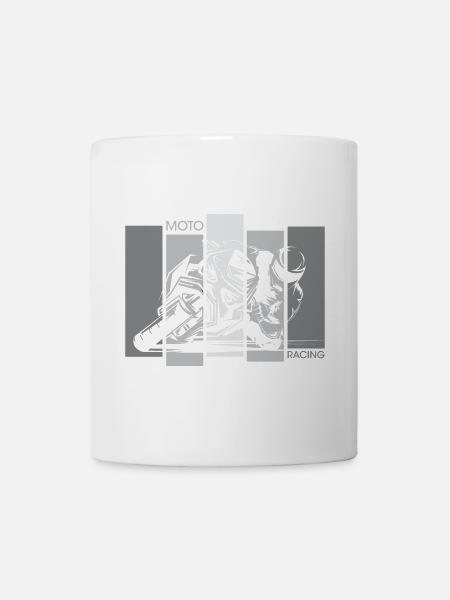 Moto Racing Moto Moto Illustration Icône - Mug blanc - blanc