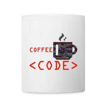 Programmers generate code from coffee - Mug - white - Front