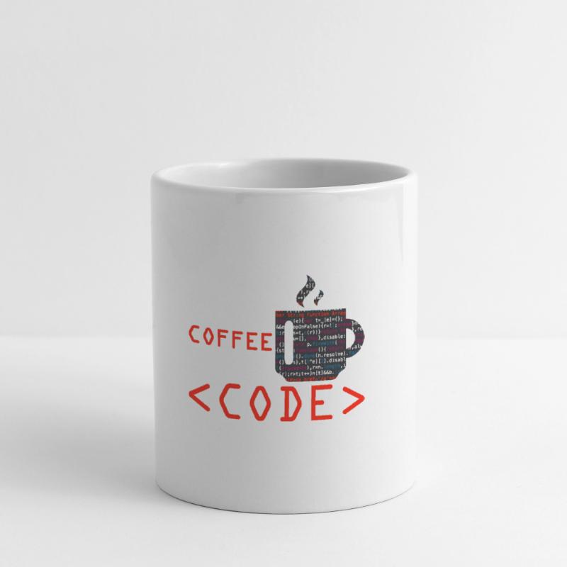 Programmers generate code from coffee Mug