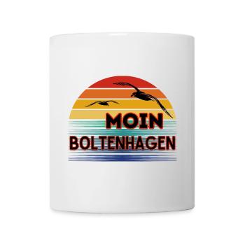 Moin Boltenhagen with seagull in retro style - Mug - white - Front
