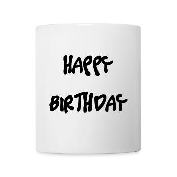 HAPPY BIRTHDAY. HAPPY BIRTHDAY. ANNIVERSARY. - Mug - white - Front
