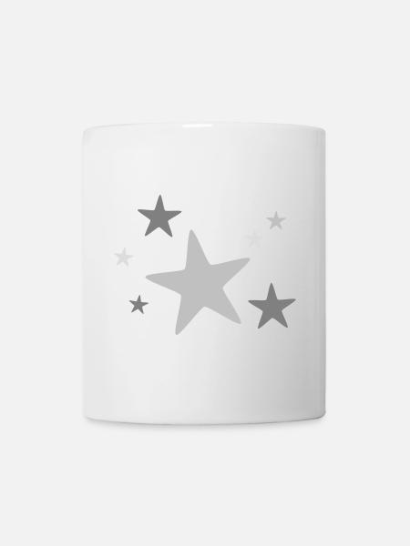 Star group multicolored - Mug - white