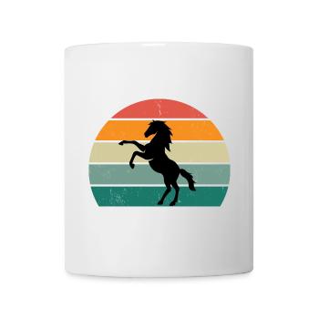 Retro Horse Silhouette Design - Mug - white - Front