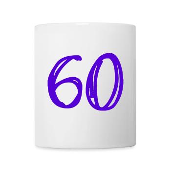 60. 60 ANS. 60e ANNIVERSAIRE. ANNIVERSAIRE 60 ANS. - Mug blanc - blanc - Devant