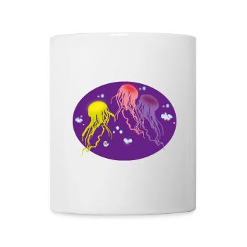 Méduse multicolore - Mug blanc - blanc - Devant