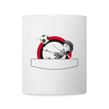 Footballer kicks out of the circle - Mug - white - Front