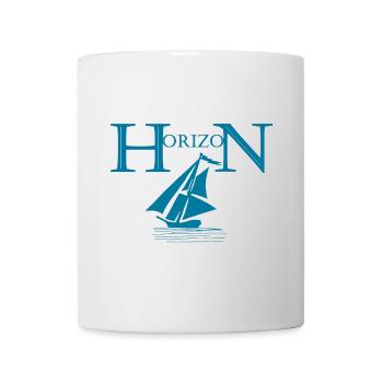 Boot und Horizont - Tasse - Weiß - Vorne