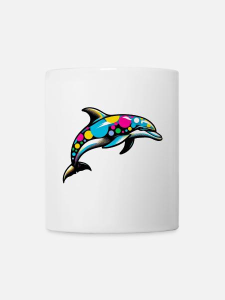 Delfin - Tasse - Weiß