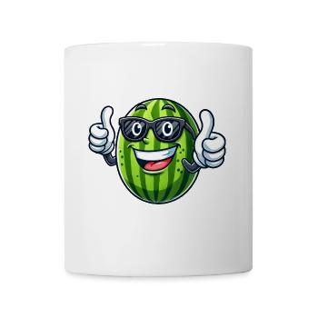 Coole Wassermelone Sommerfrucht Sonnenbrille - Tasse - Weiß - Vorne