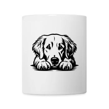 Golden Retriever Head with Paws - Mug - white - Front