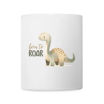Geboren zum Brüllen Dinosaurier - Tasse - Weiß - Vorne