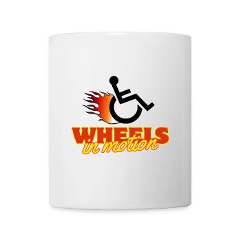 Les roues du fauteuil roulant sont toujours en mouvement # - Mug blanc - blanc - Devant