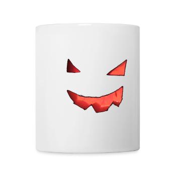 Visage de citrouille - Mug blanc - blanc - Devant