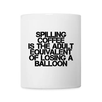 Renverser du café, c'est comme perdre un ballon3 - Mug blanc - blanc - Devant