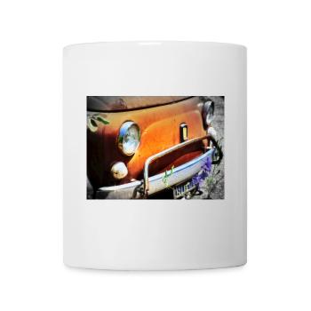 Rostiges Oldtimer Front Design - Tasse - Weiß - Vorne