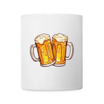 Bierkrug Bierkrüge Biergläser Bier Saufen Alkohol - Tasse - Weiß - Vorne